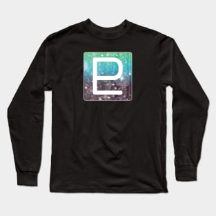 Pluto Planet Symbol Square Monogram Long Sleeve T-Shirt